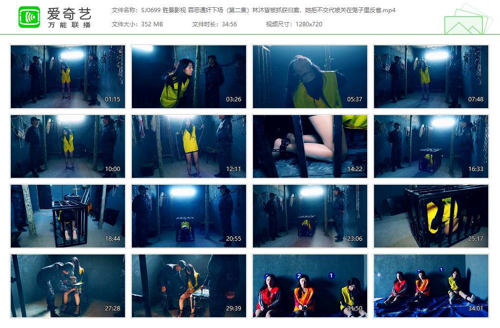 SJ0699 胜景影视 罪恶通奸下场（第二集）林沐皆被抓获归案，她拒不交代被关在笼子里反.jpg