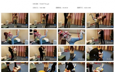 一绳所爱_潇潇白衬衣五花大绑，蒙眼堵嘴，踩踏打屁股，...