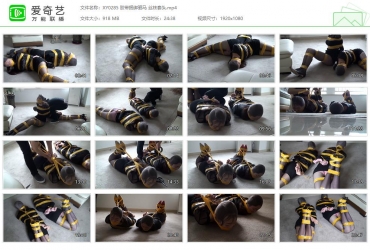 逍遥工作室_胶带捆绑驷马 丝袜套头