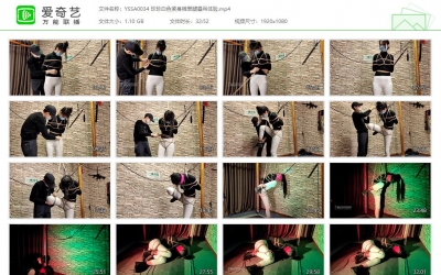 一绳所爱_珍珍白色紧身裤单腿悬吊体验