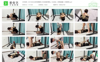 涵涵特辑_后手观音跪吊+日式后高手驷马 涵涵第一次被绑哭