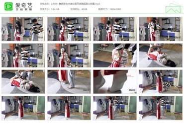 子衿原创_舞蹈学生古装汉服吊绑踮起脚尖放置